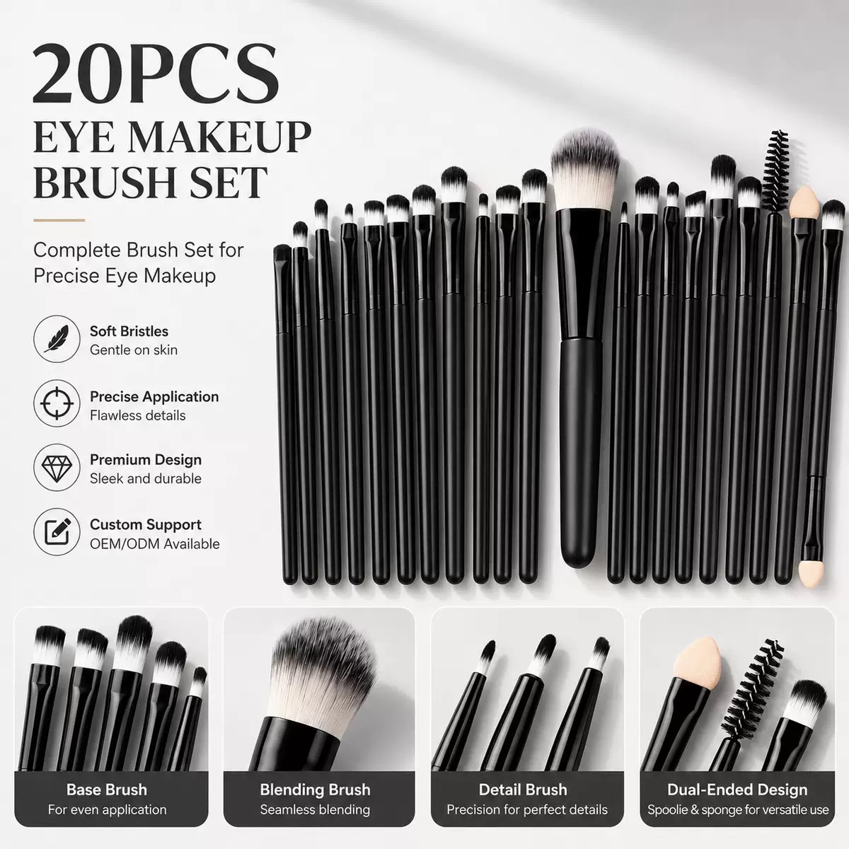 Beauty Makeup Store - 20Pcs Professional Makeup Brushes Set Soft