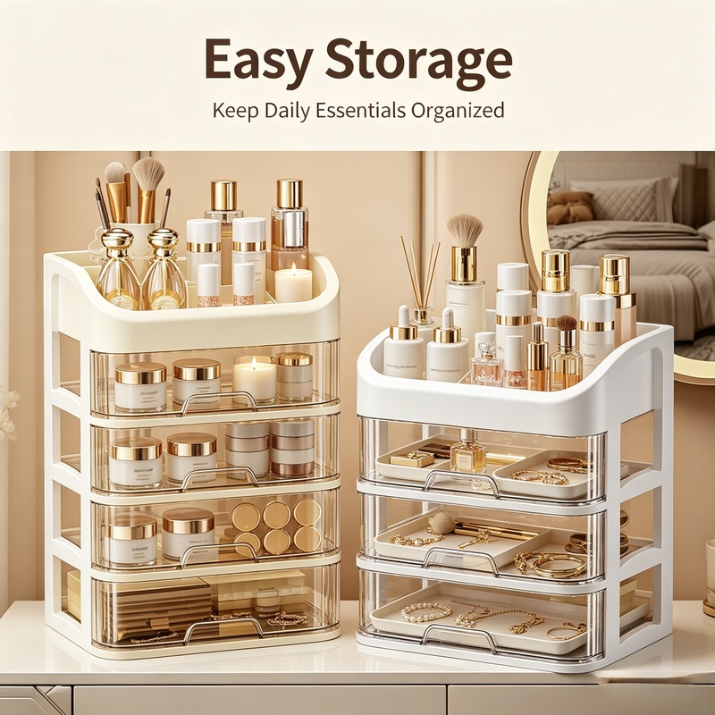 Multilayer Cosmetic Storage Bo - Beauty Makeup Lipstick ulasan dan harga