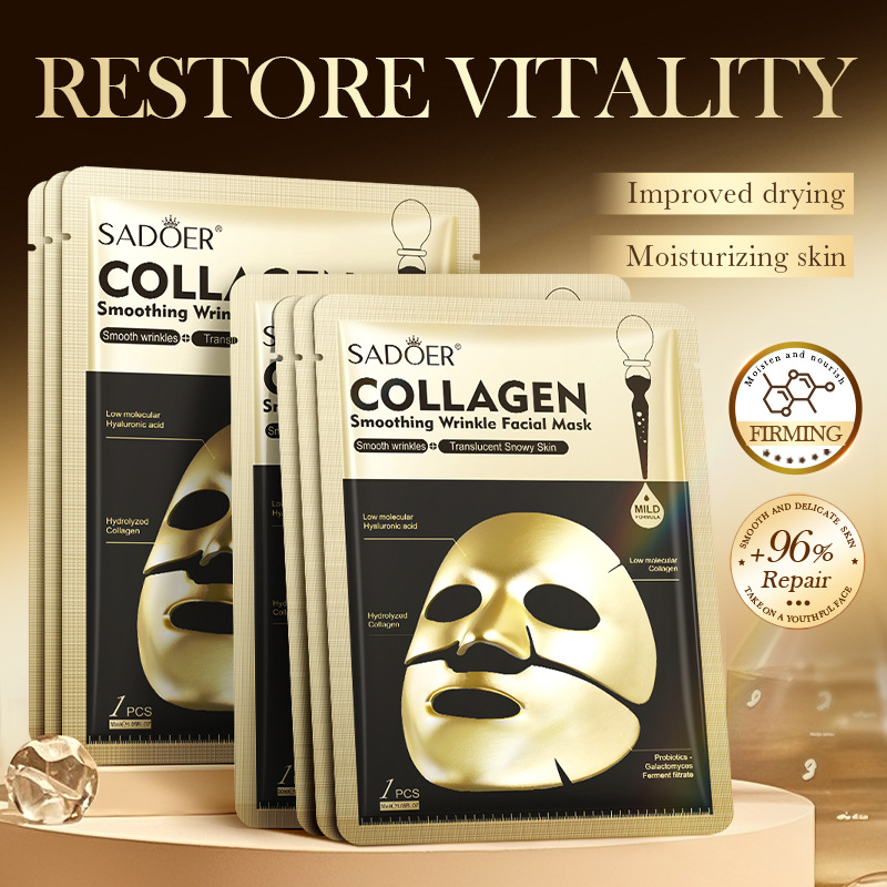 SADOER Golden Collagen Facial  - Sheet Face Mask Pack ulasan dan harga