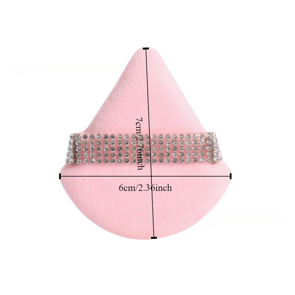 3Pcs Pink Triangle Powder Puff - Beauty Makeup Store ulasan dan harga