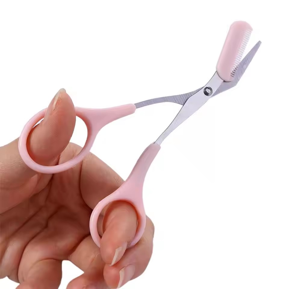 Safe Eyebrow Scissors with Com - Beauty Makeup Salon ulasan dan harga