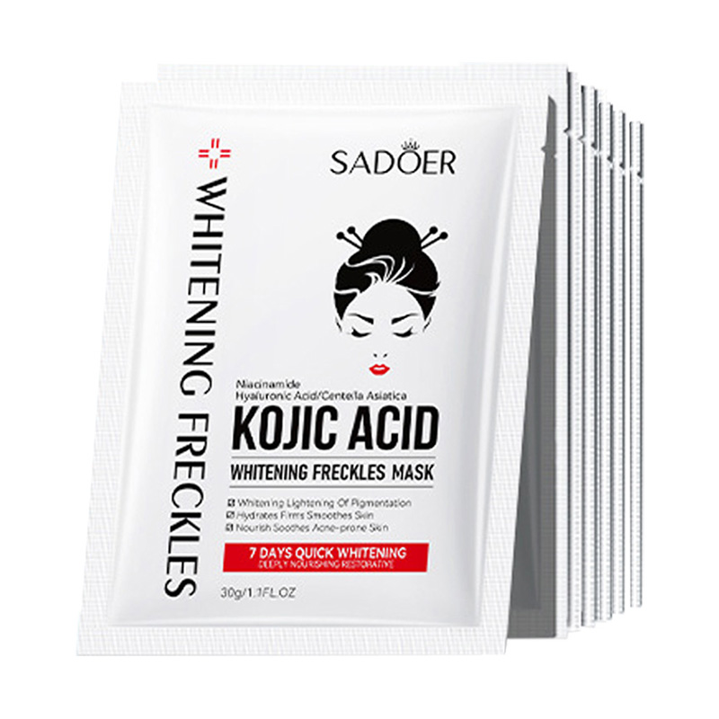 10pcs SADOER Kojic Acid Facial - Sheet Face Mask Pack ulasan dan harga
