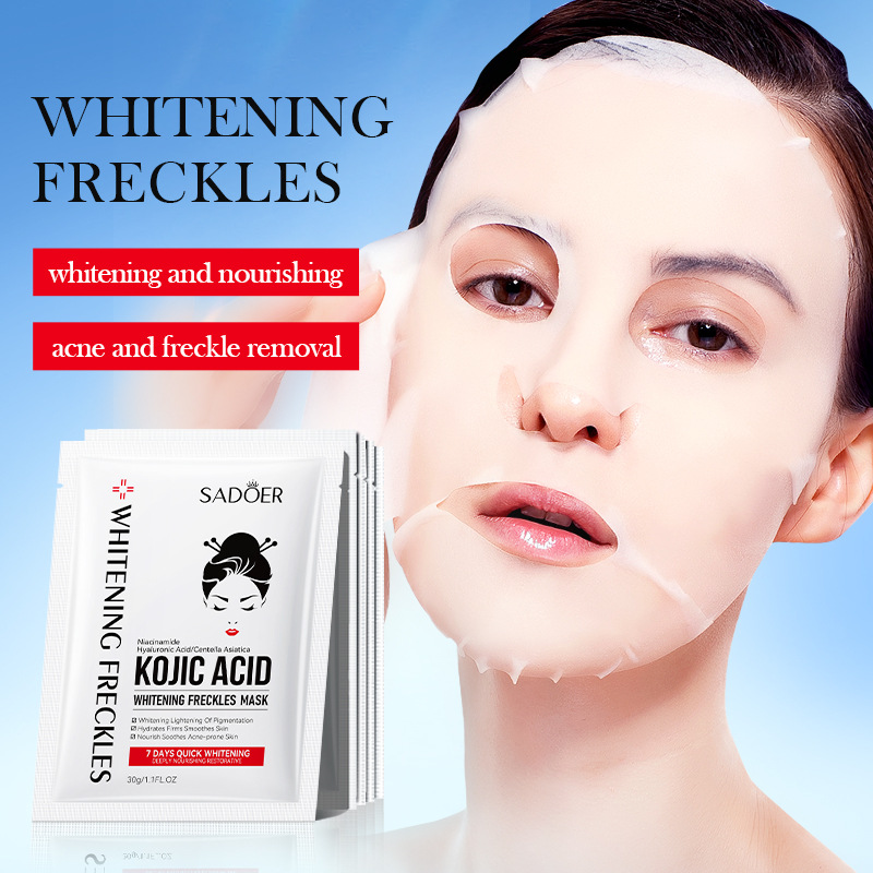 10pcs SADOER Kojic Acid Facial - Sheet Face Mask Pack ulasan dan harga