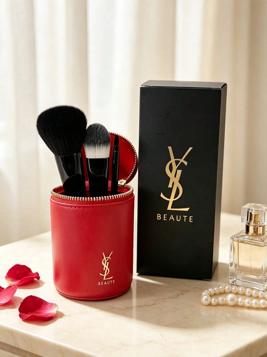 YSL Makeup Brush Set, Red Cyli - Ysl Beauty Makeup Set ulasan dan harga