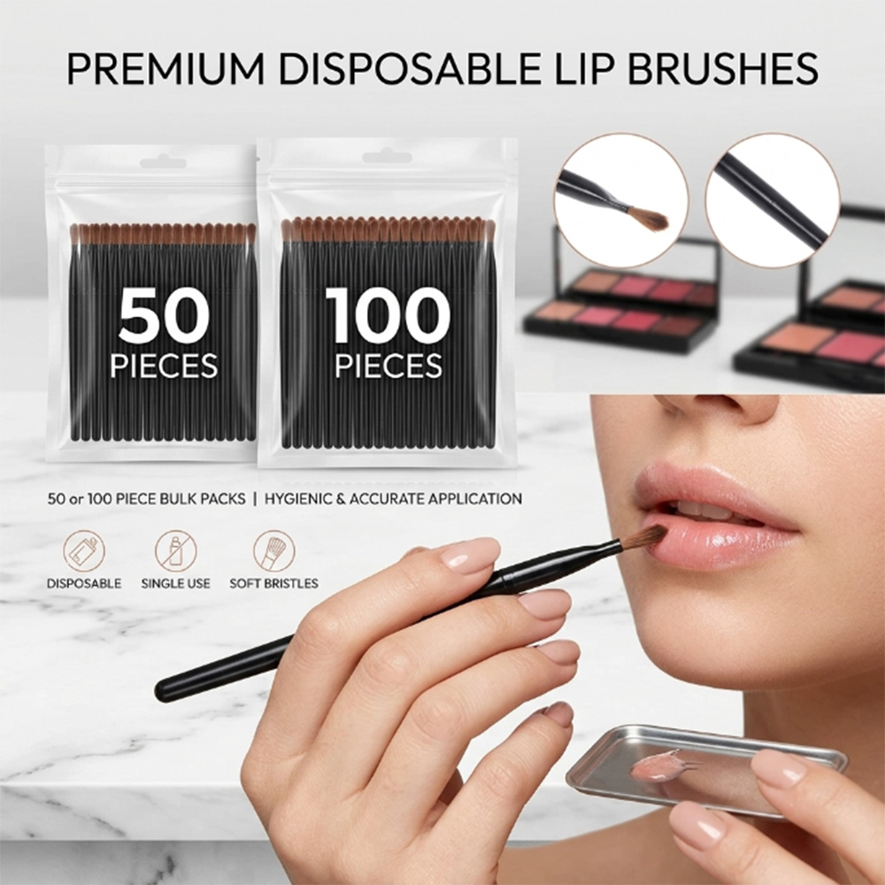 50/100pcs Disposable Lip Brush - Beauty Makeup Store ulasan dan harga