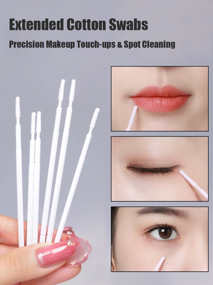Disposable Long Cotton Swabs E - Beauty Makeup Salon ulasan dan harga