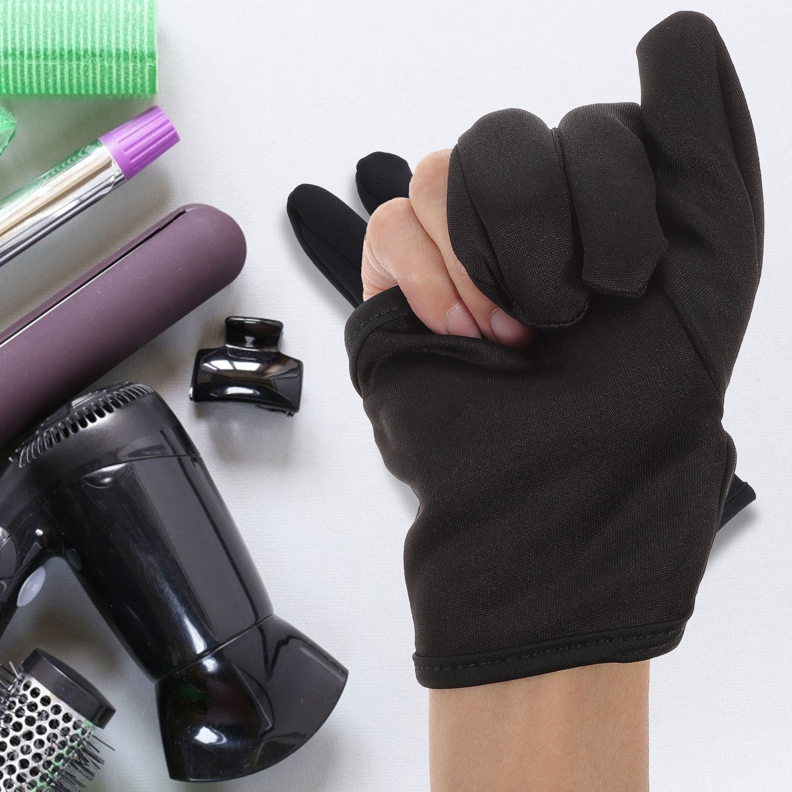 3 Finger Hairdressing Glove Bl - Hair Straightener ulasan dan harga