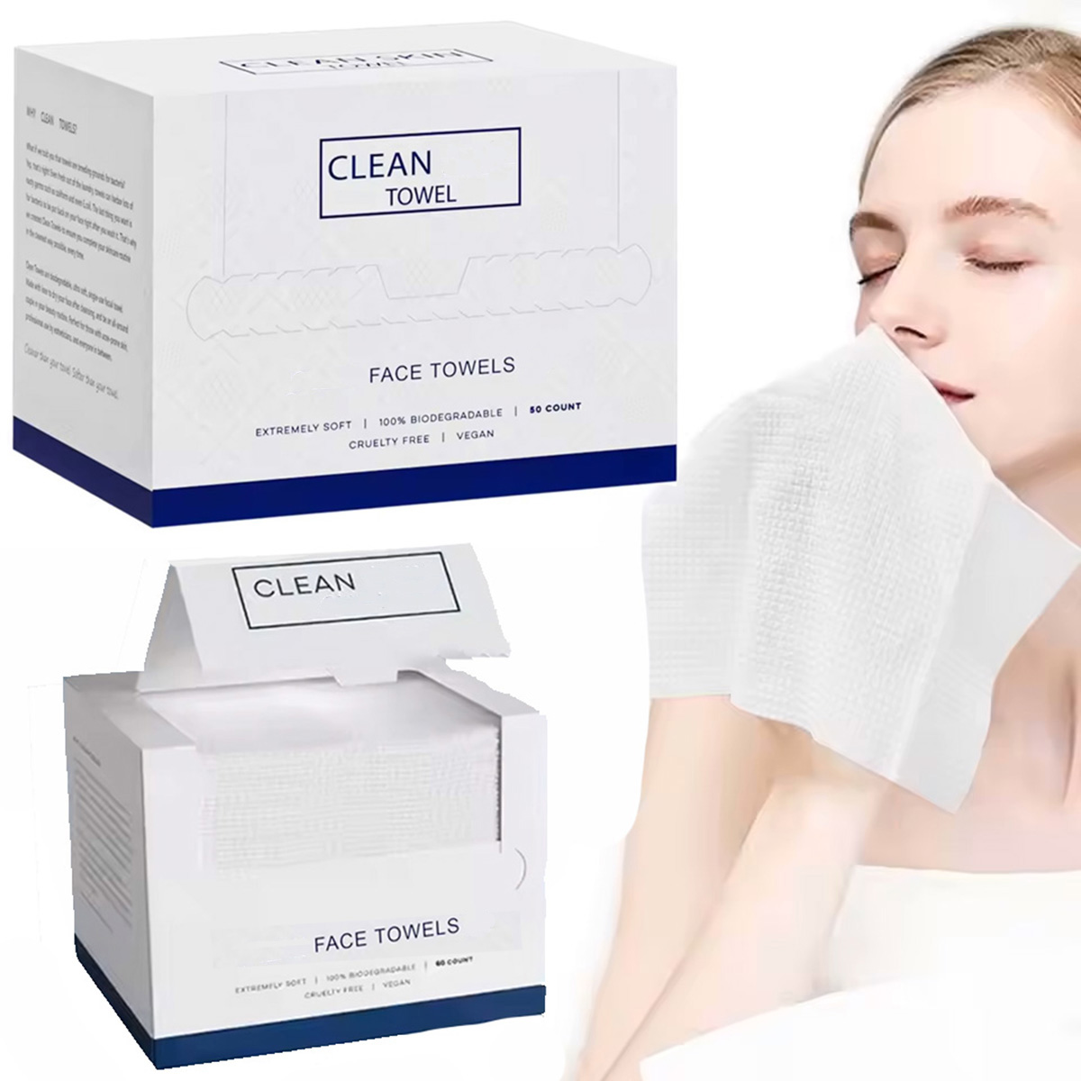 50Pcs/Box Disposable Face Towe - Beauty Makeup Salon ulasan dan harga