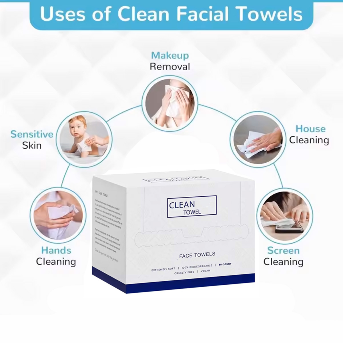 50Pcs/Box Disposable Face Towe - Beauty Makeup Salon ulasan dan harga
