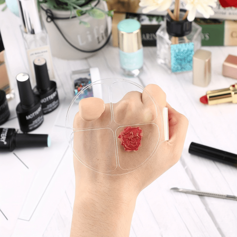 Acrylic Round Four Grid Color  - Beauty Makeup Salon ulasan dan harga