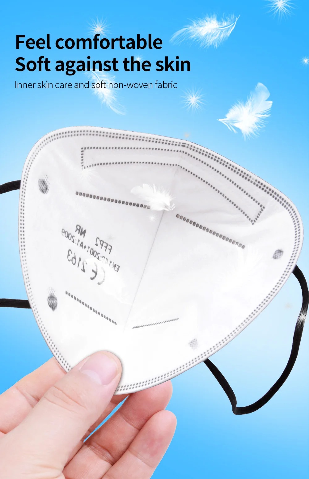 FFP2 Face Masks Masques CE KN9 - Sheet Face Mask Pack ulasan dan harga